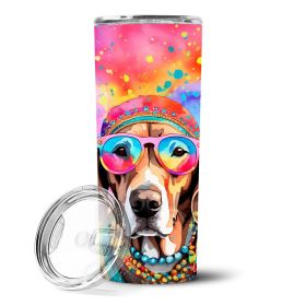 Weimaraner Hippie Dawg Stainless Steel Skinny Tumbler Vacuum Double Walled Reusable Insulated Tumbler Travel Cup for Coffee Cocktails Gift with Lid (Default: Default)
